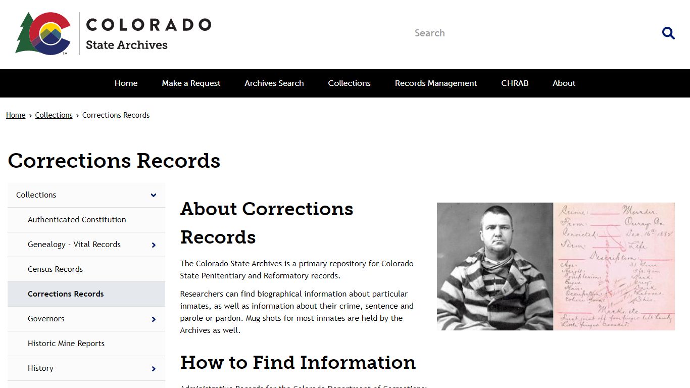 Corrections Records | Archives - Colorado